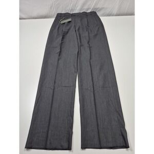 Zanieri Dress Pants Mens 36x37 Gray Wool Pleated Straight Super 100 Italy NWT